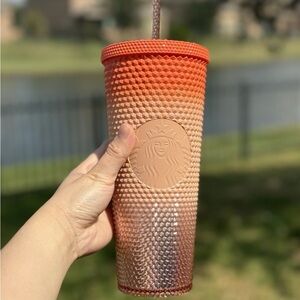 Starbucks Fall Peach Ombre cold cup tumbler